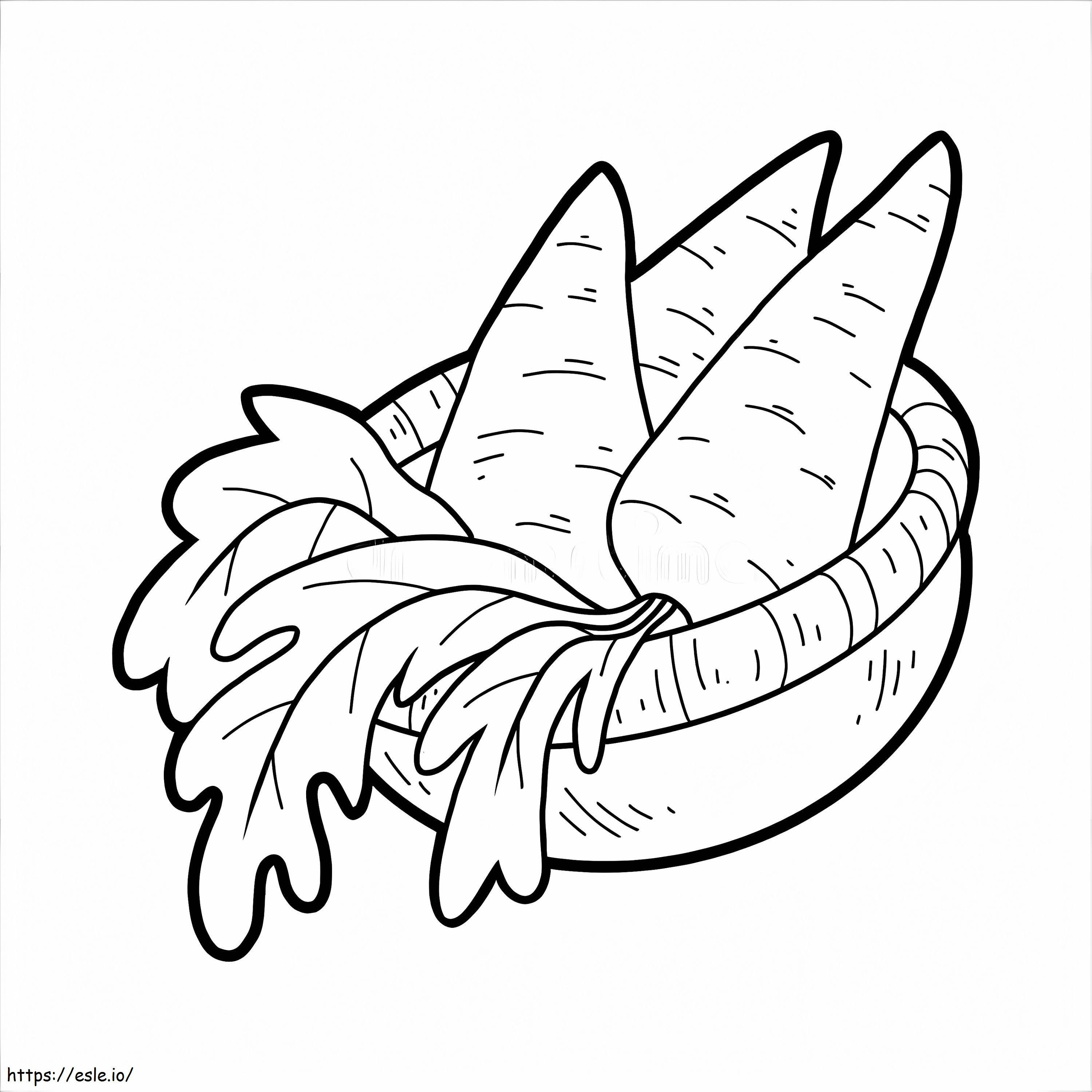 The Carrots Are In The Basket coloring page