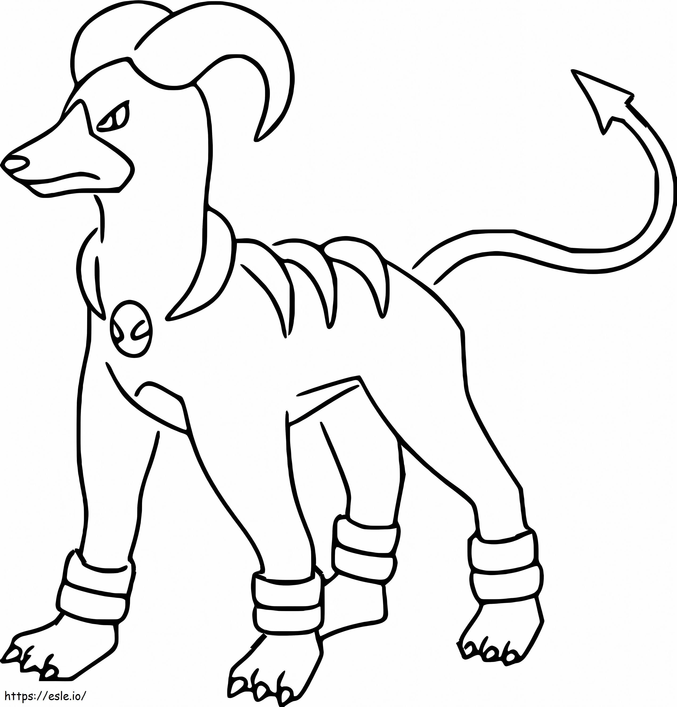 Houndoom And Pokemon coloring page
