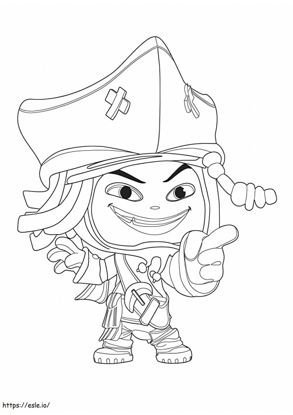 Jack Sparrow Disney Universumista värityskuva
