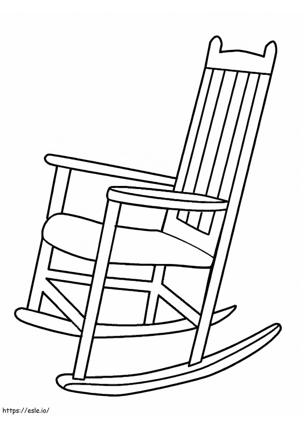 cadeira de balanço de madeira para colorir