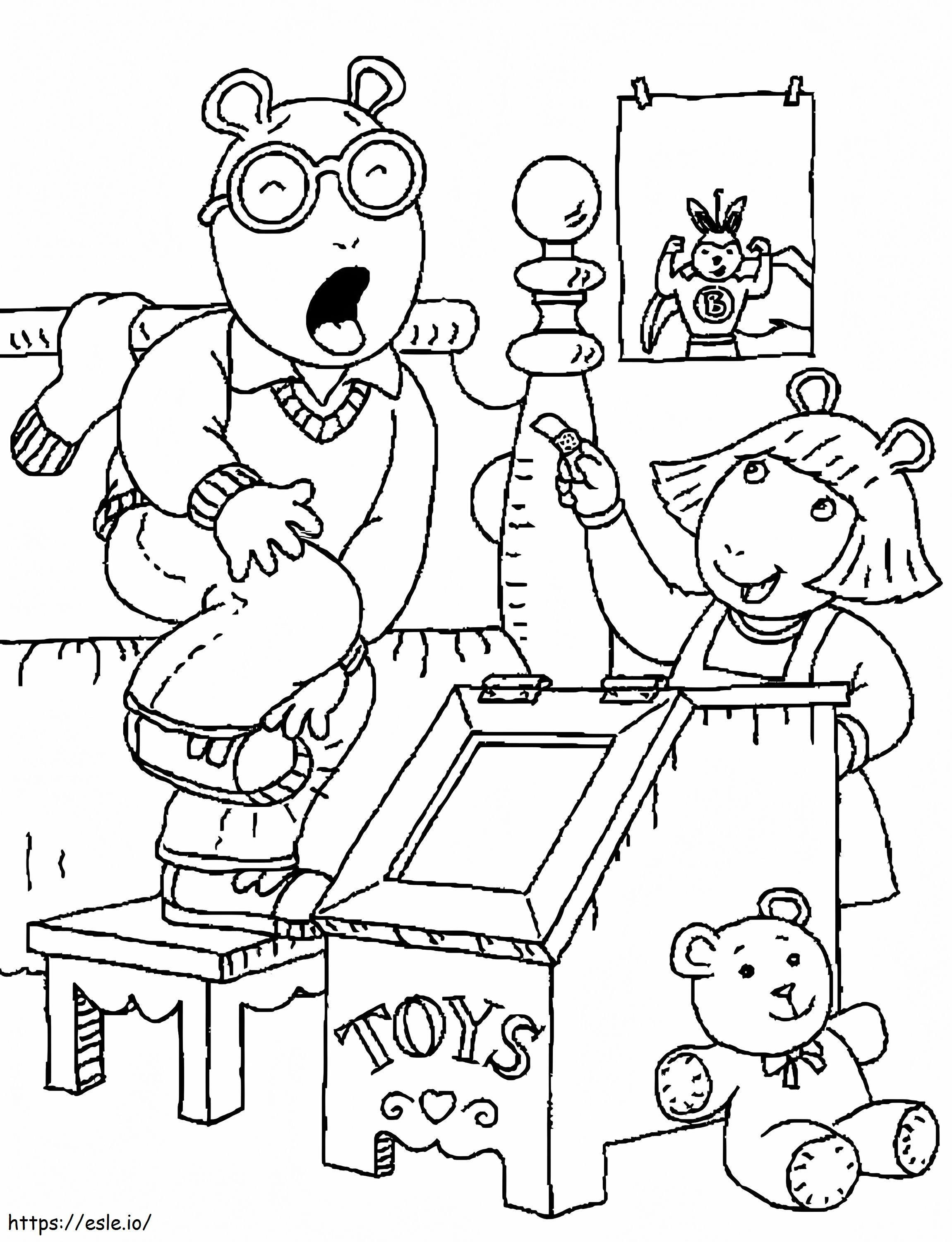 Arthur Read In Pain coloring page