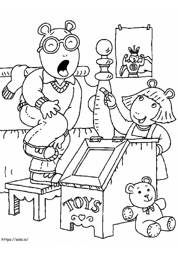 Arthur Read In Pain coloring page