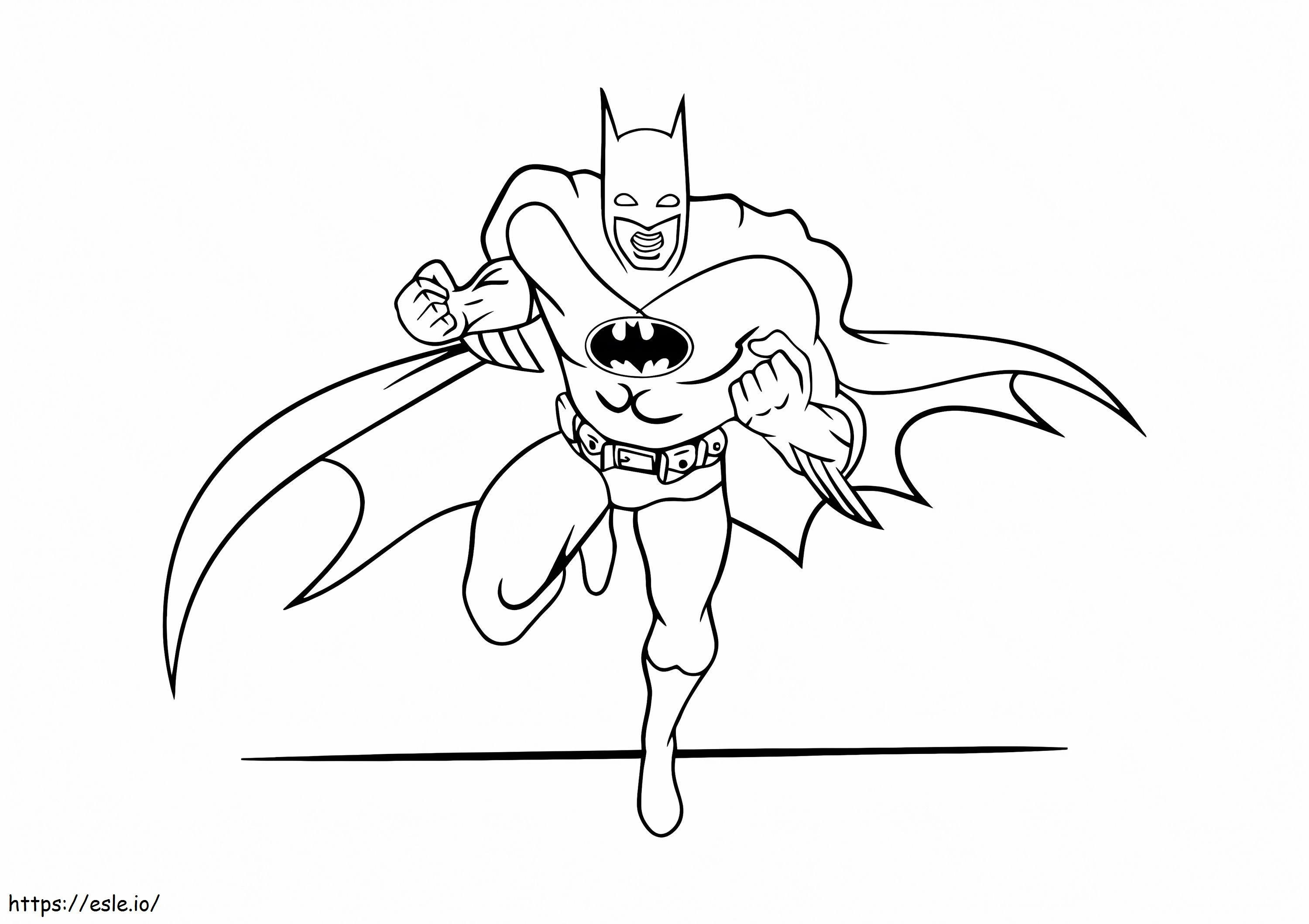 Batman all'attacco da colorare
