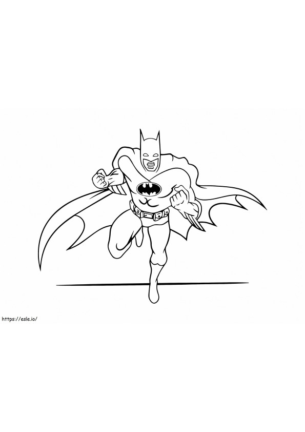 Batman Attacking coloring page