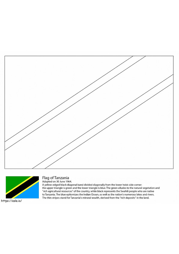 Coloriage Drapeau de la Tanzanie 1 à imprimer dessin