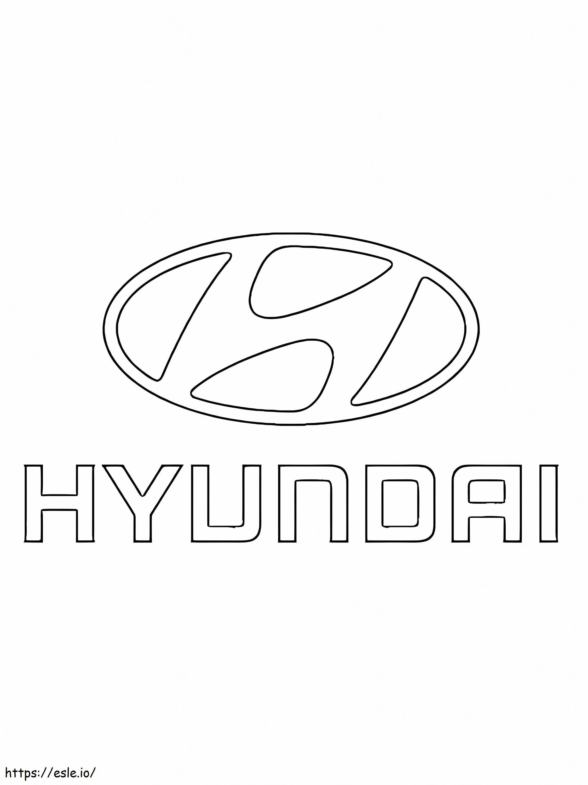 Logotipo De Hyundai coloring page