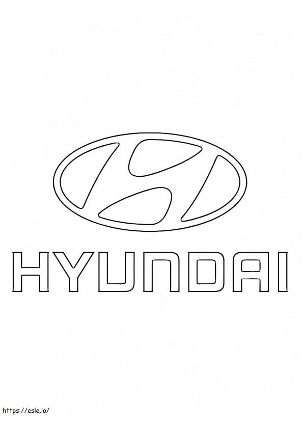 Logotipo De Hyundai para colorear