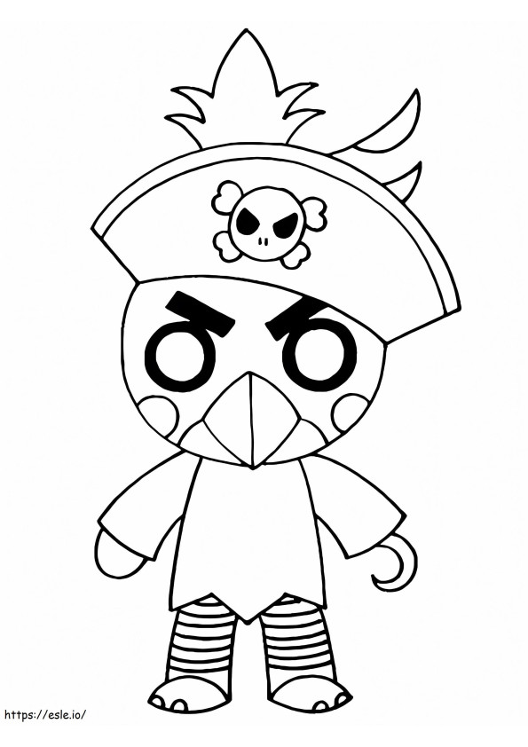 Budgey Piggy Roblox coloring page