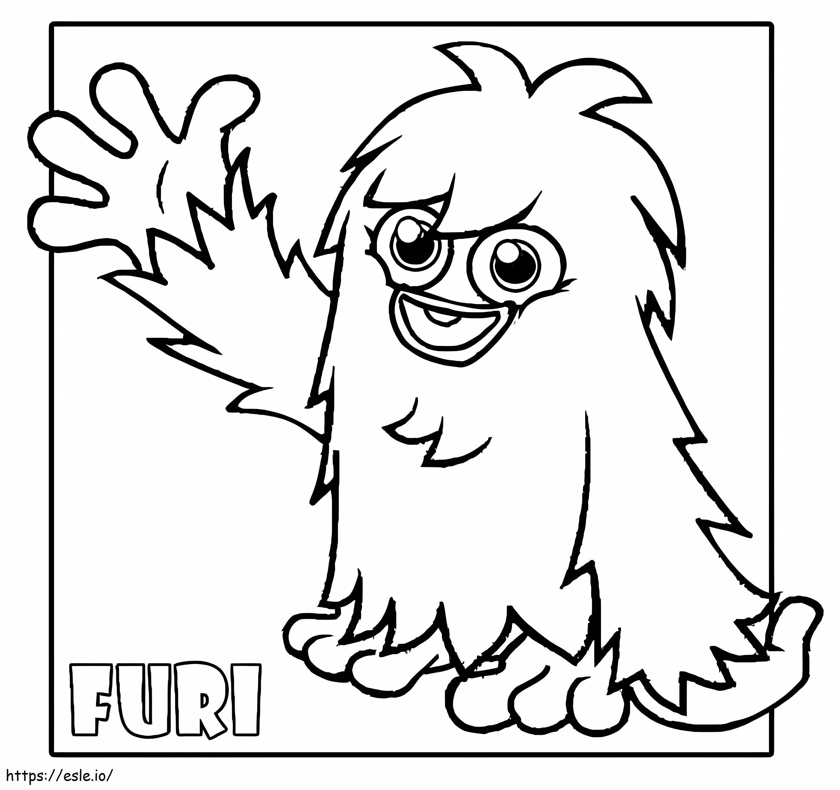 Fury From Moshi Monsters coloring page