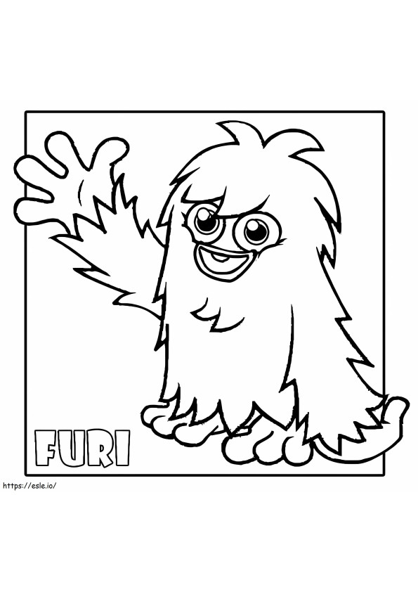 Fury From Moshi Monsters coloring page