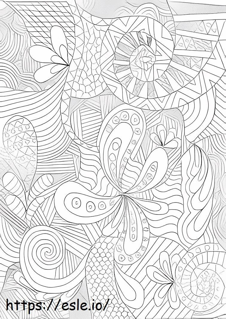 Bonito Zentangle coloring page
