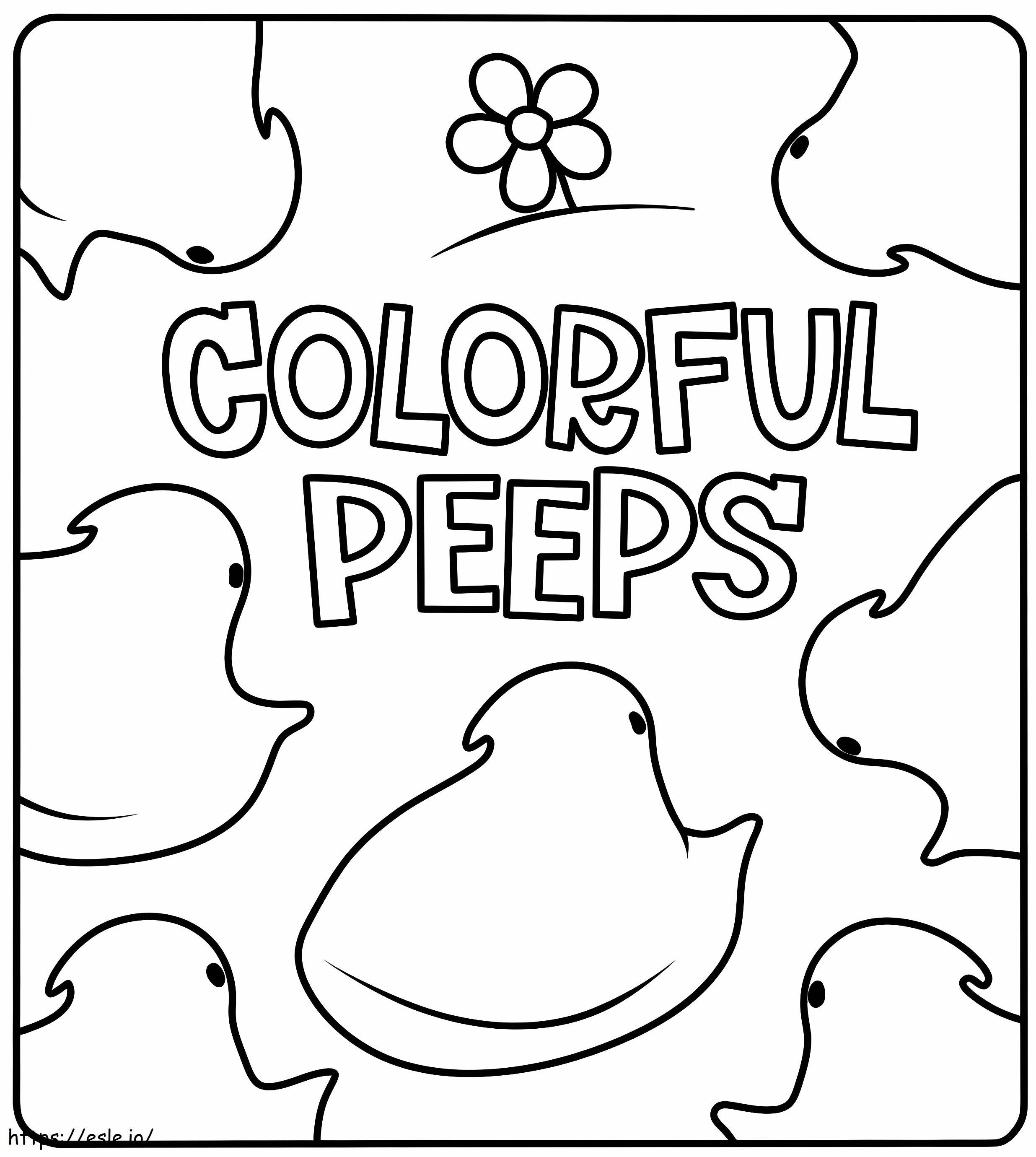 Peeps colorați de colorat