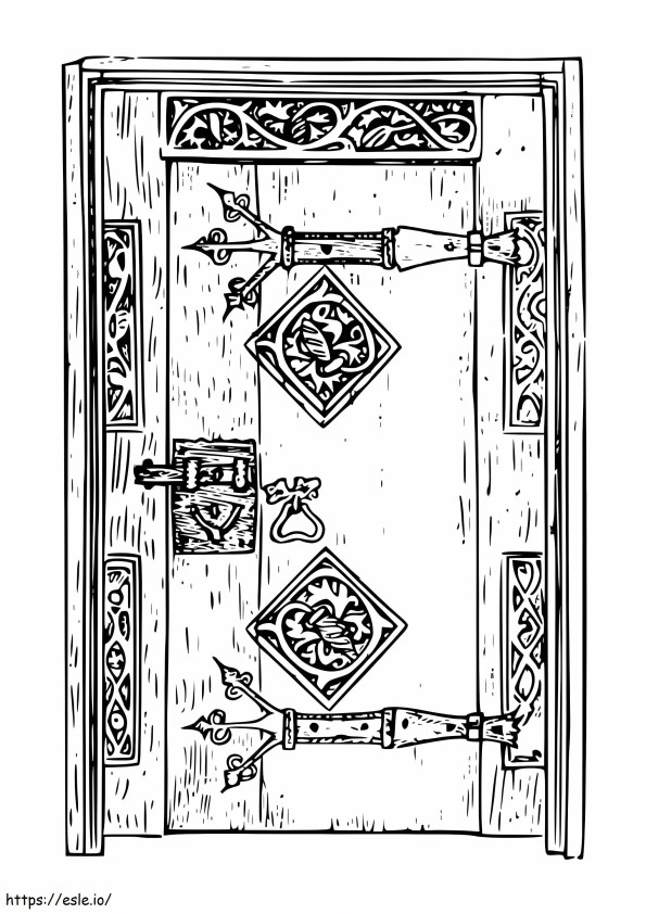 celtyckie drzwi kolorowanka