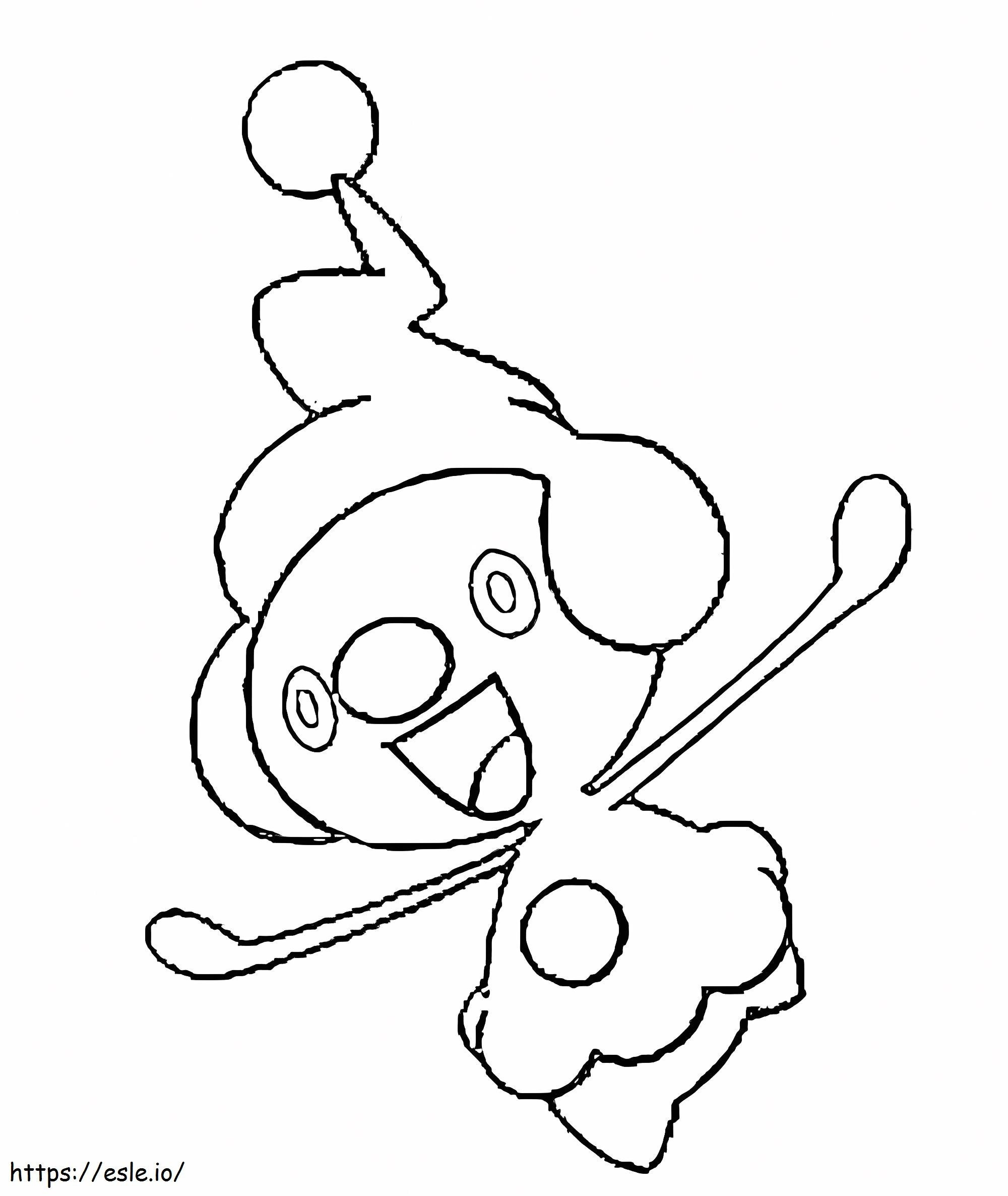 Coloriage Mime Jr Gen 4 Pokemon à imprimer dessin