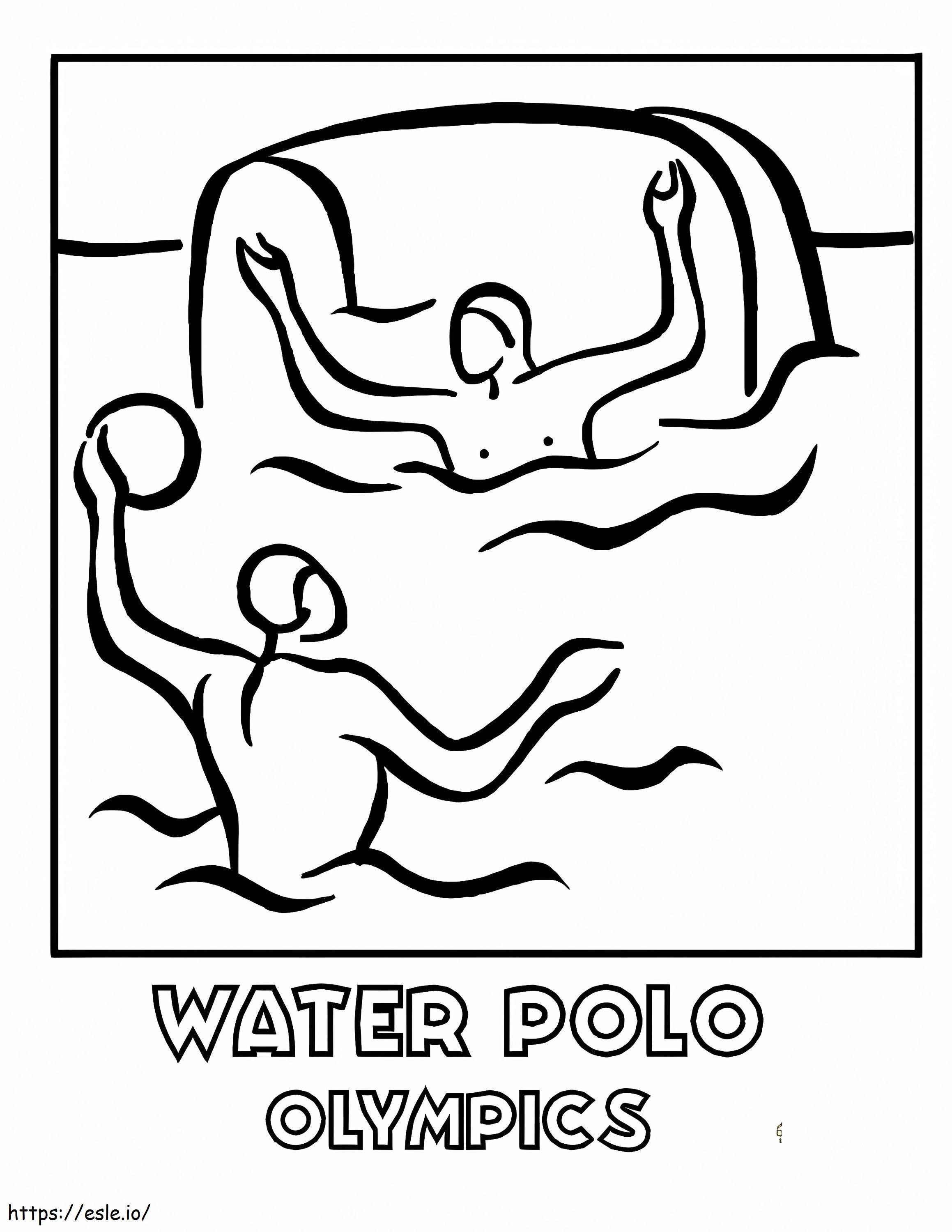 Pólo Aquático Olímpico para colorir