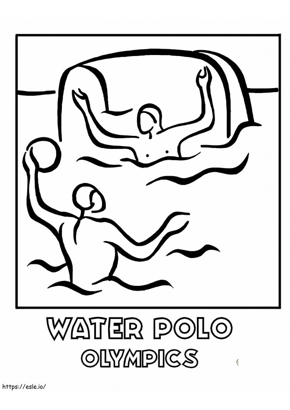 Coloriage Water-polo olympique à imprimer dessin