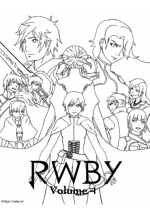 RWBY-hahmot värityskuva