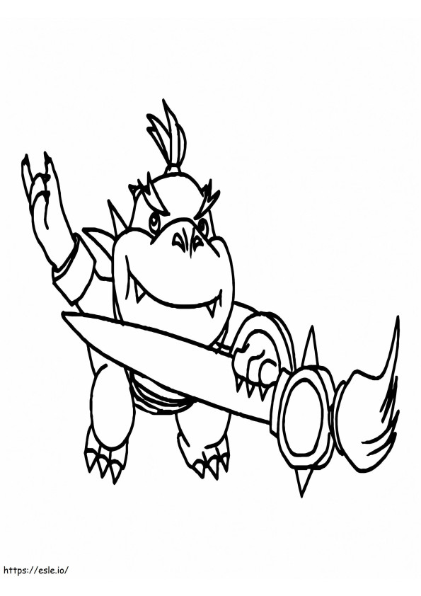 Bowser Jr With His Brush coloring page