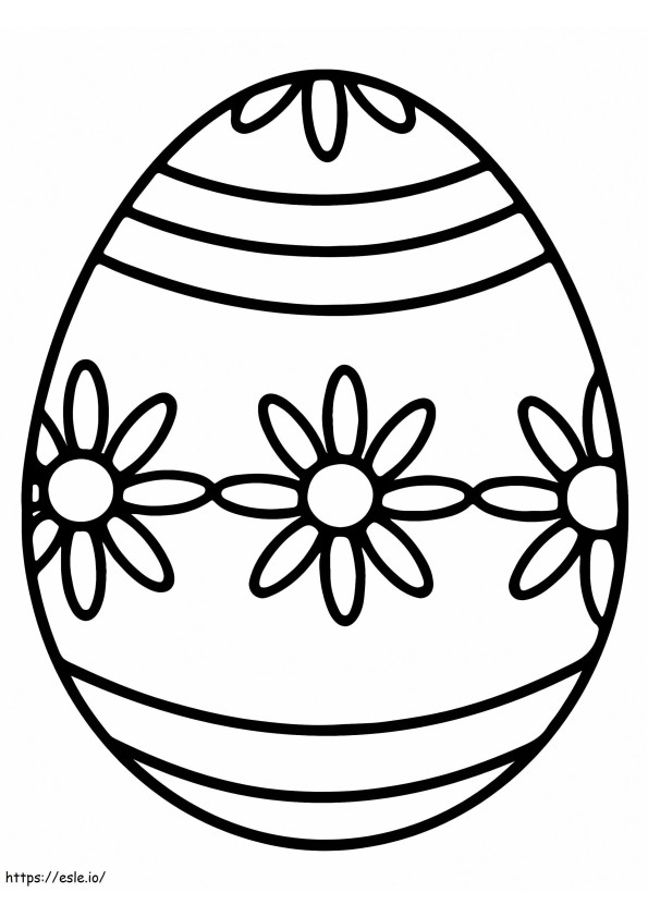 Yksinkertainen design pääsiäismuna värityskuva