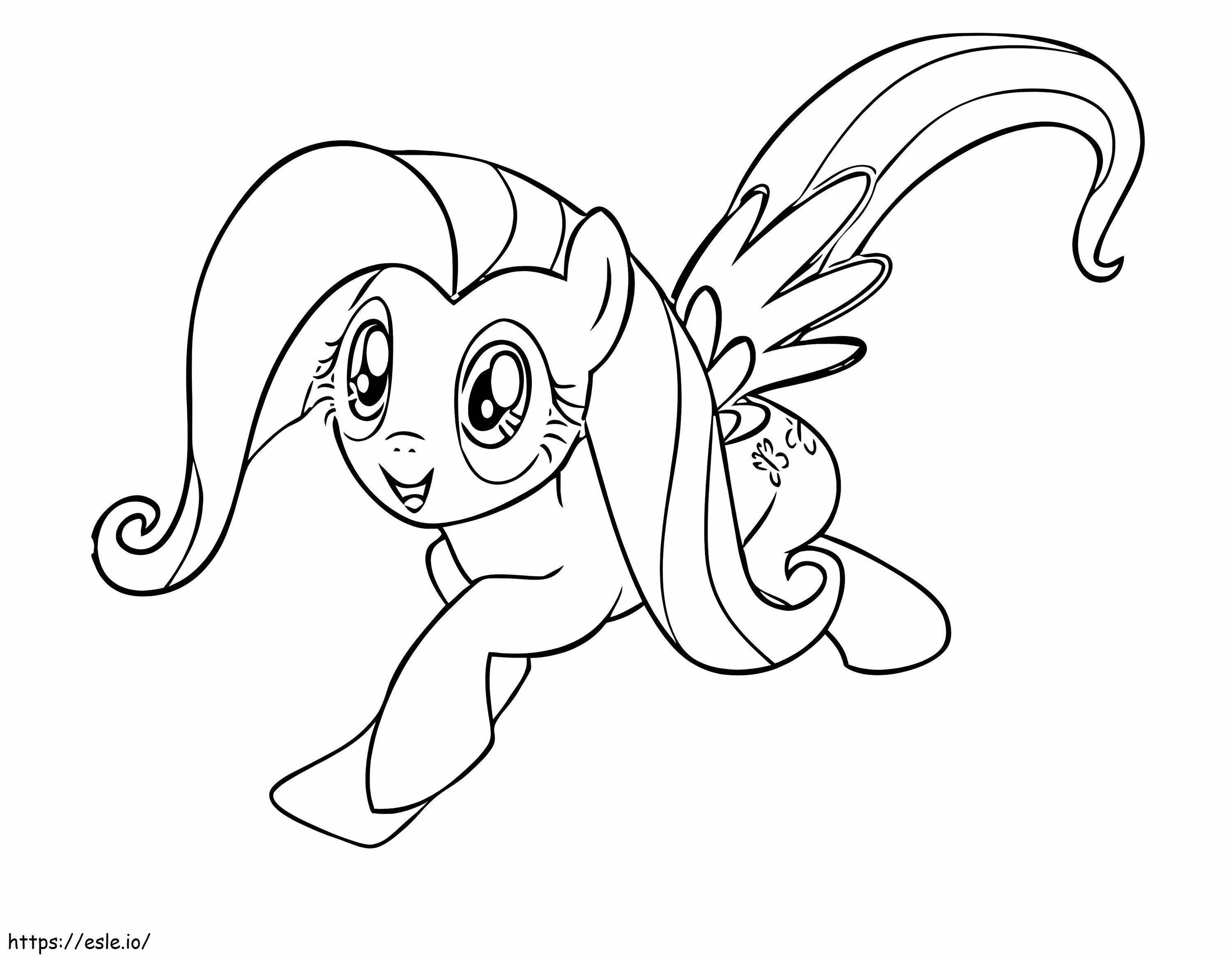 Fluttershy Is Running coloring page