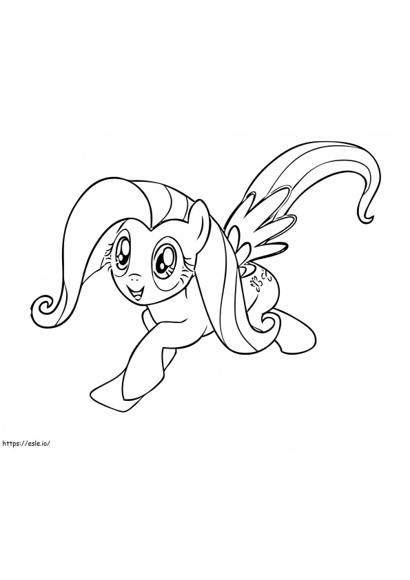 Fluttershy Is Running coloring page