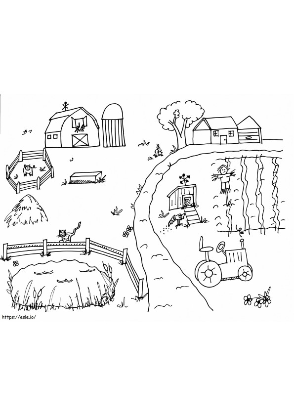 Basic Farm coloring page