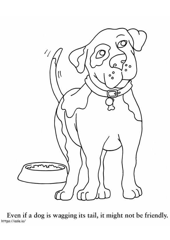 Dog Safety To Color coloring page