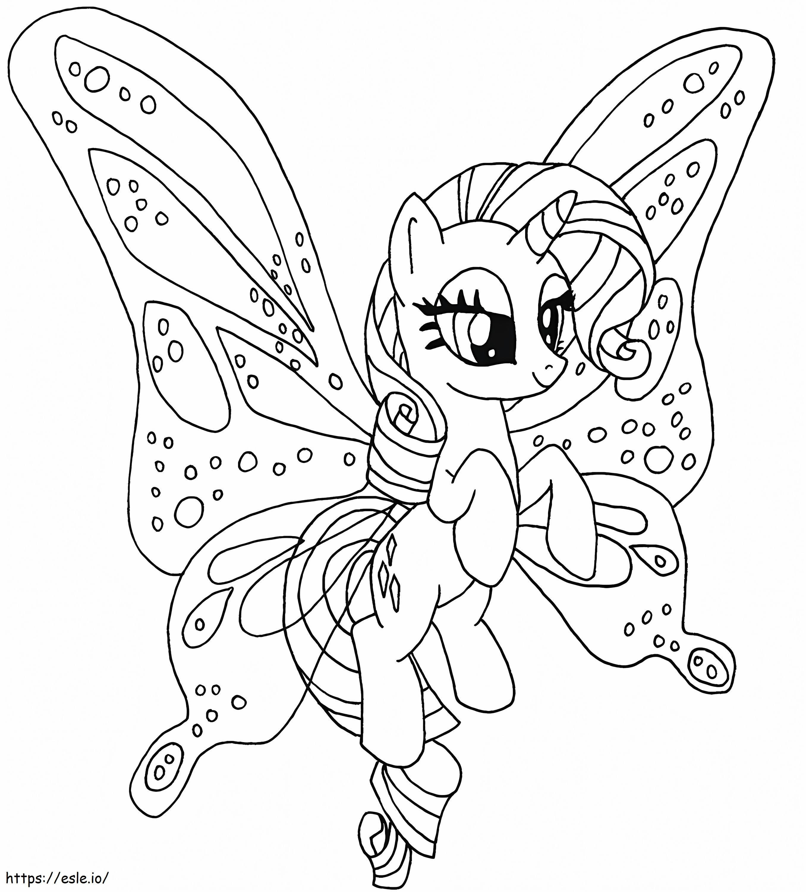 Little Pony Flying coloring page