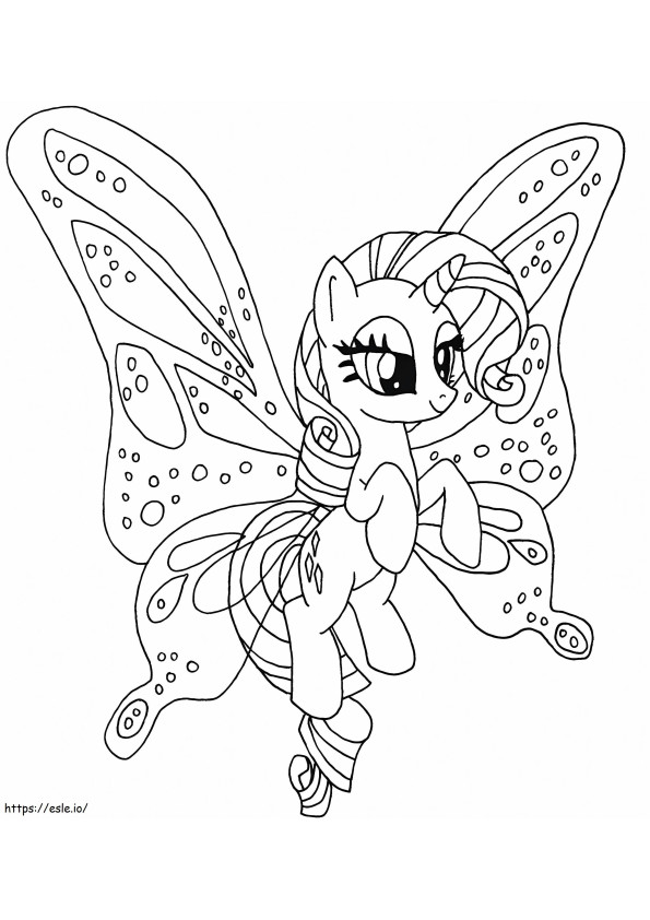 Little Pony Flying coloring page