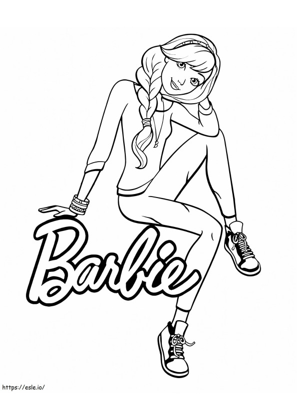 Barbie Glamorous coloring page