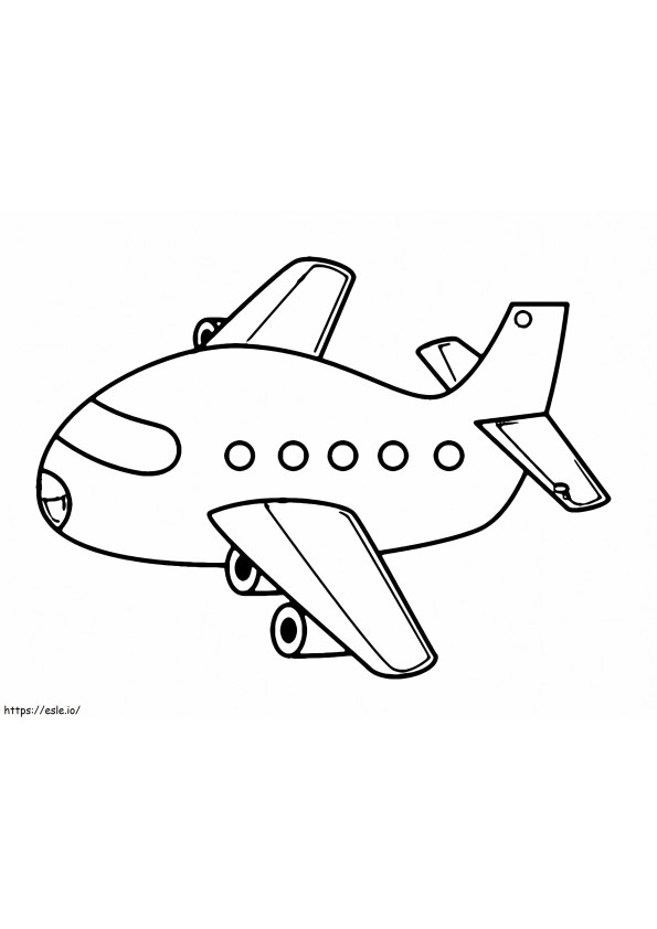Coloriage Avion mignon à imprimer dessin
