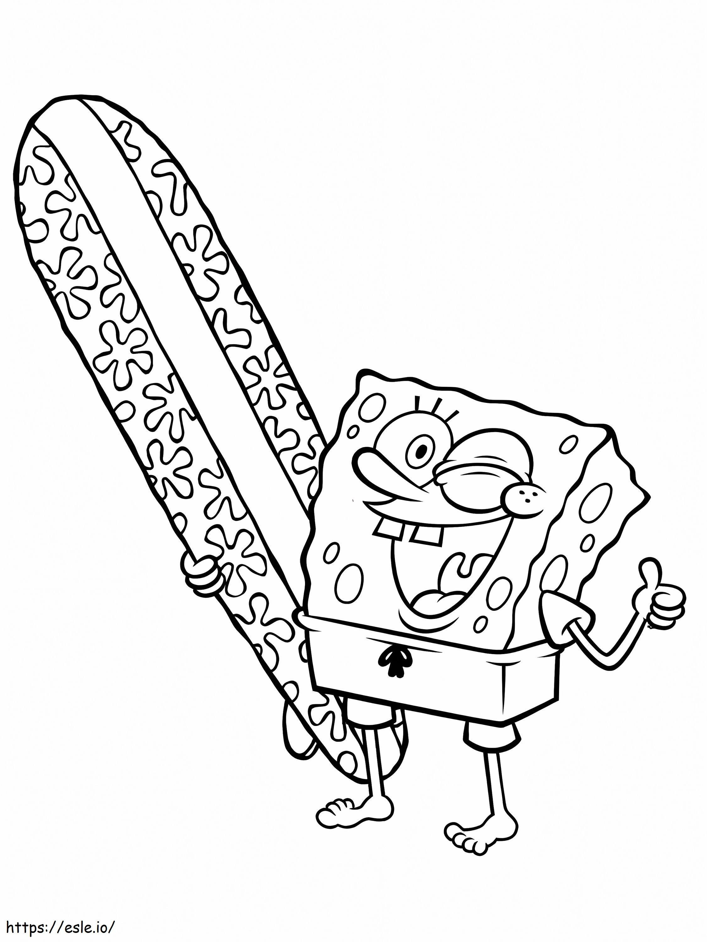 Spongebob I Deska Surfingowa kolorowanka