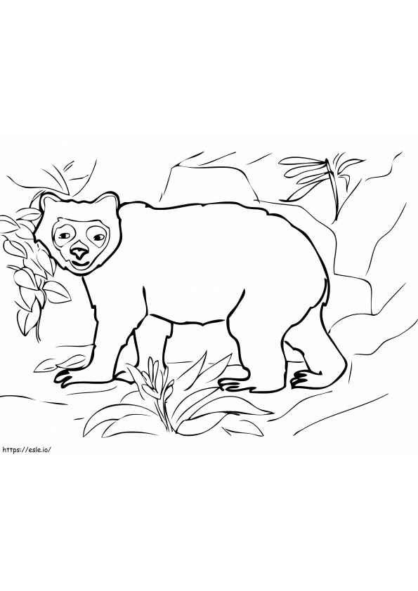Beruang Berkacamata Gratis Gambar Mewarnai