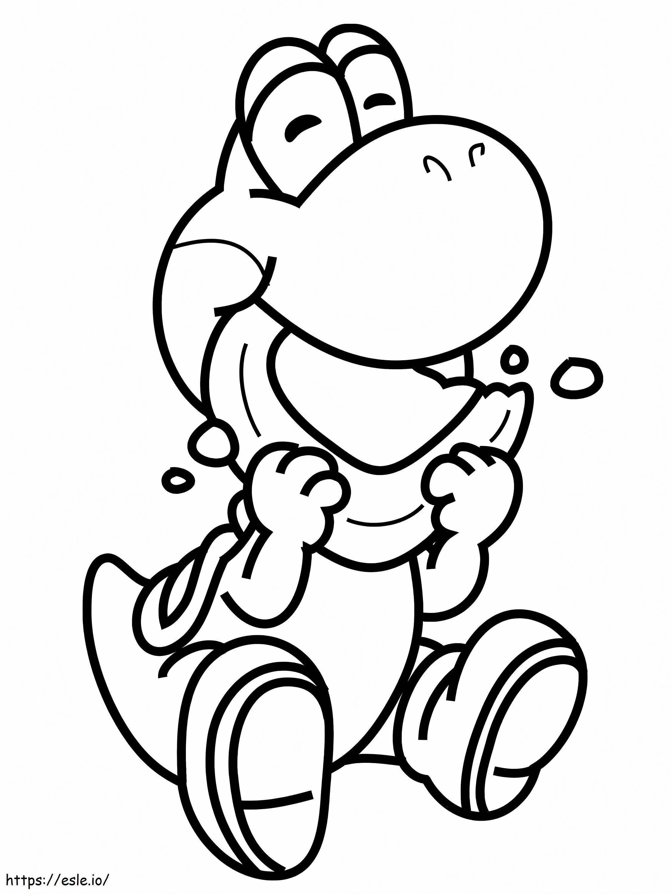 Coloriage Yoshi De Super Mario à imprimer dessin
