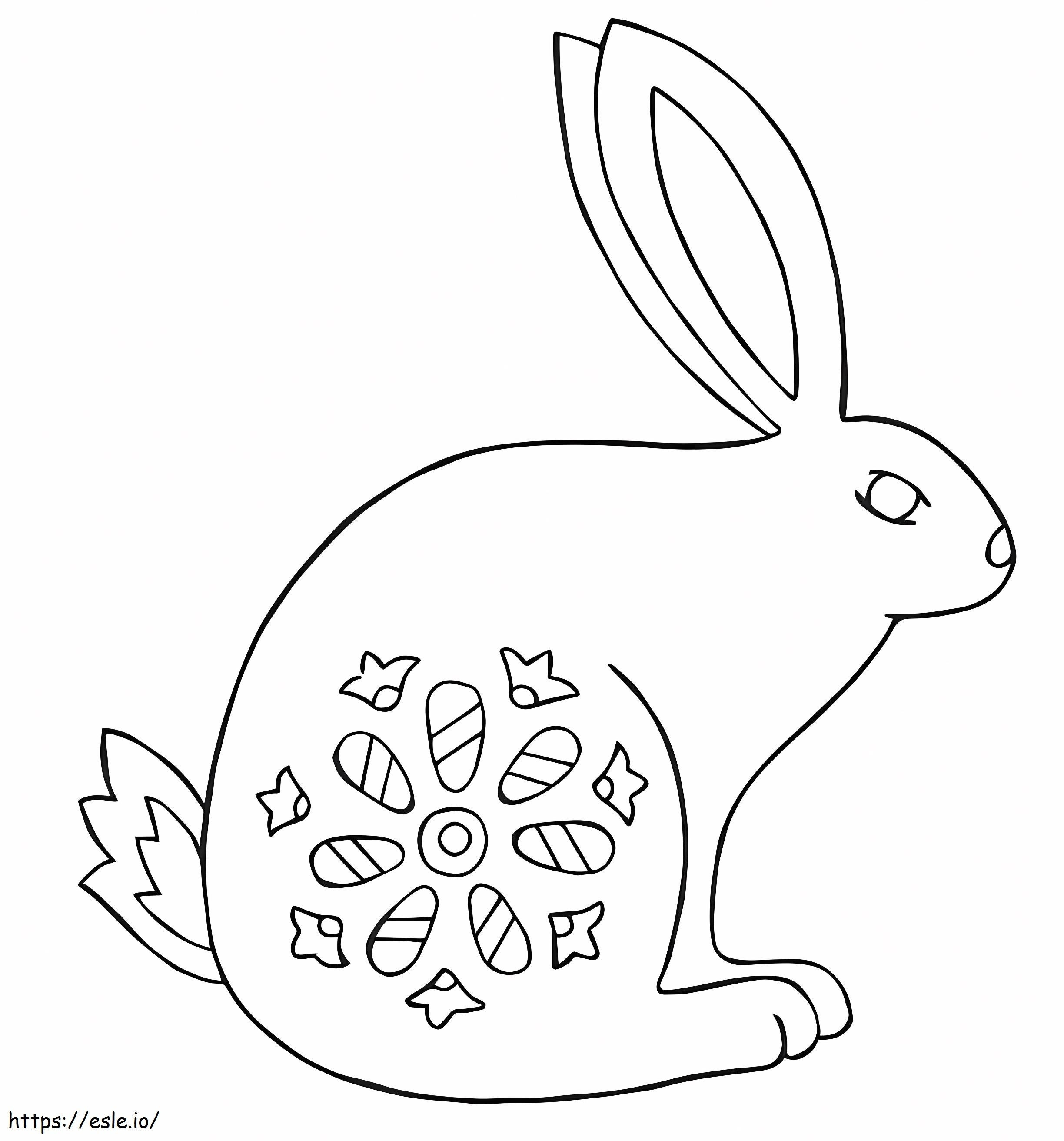 Rabbit Alebrijes coloring page