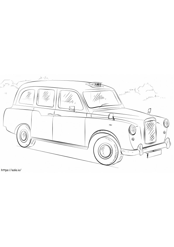 Coloriage Taxi de Londres à imprimer dessin