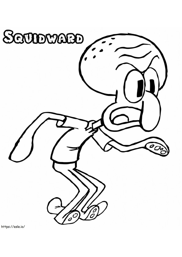 Angry Squidward Tentacles coloring page