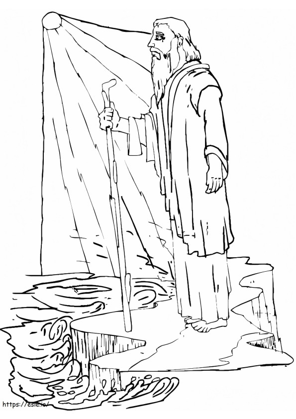 Printable Bible Moses coloring page