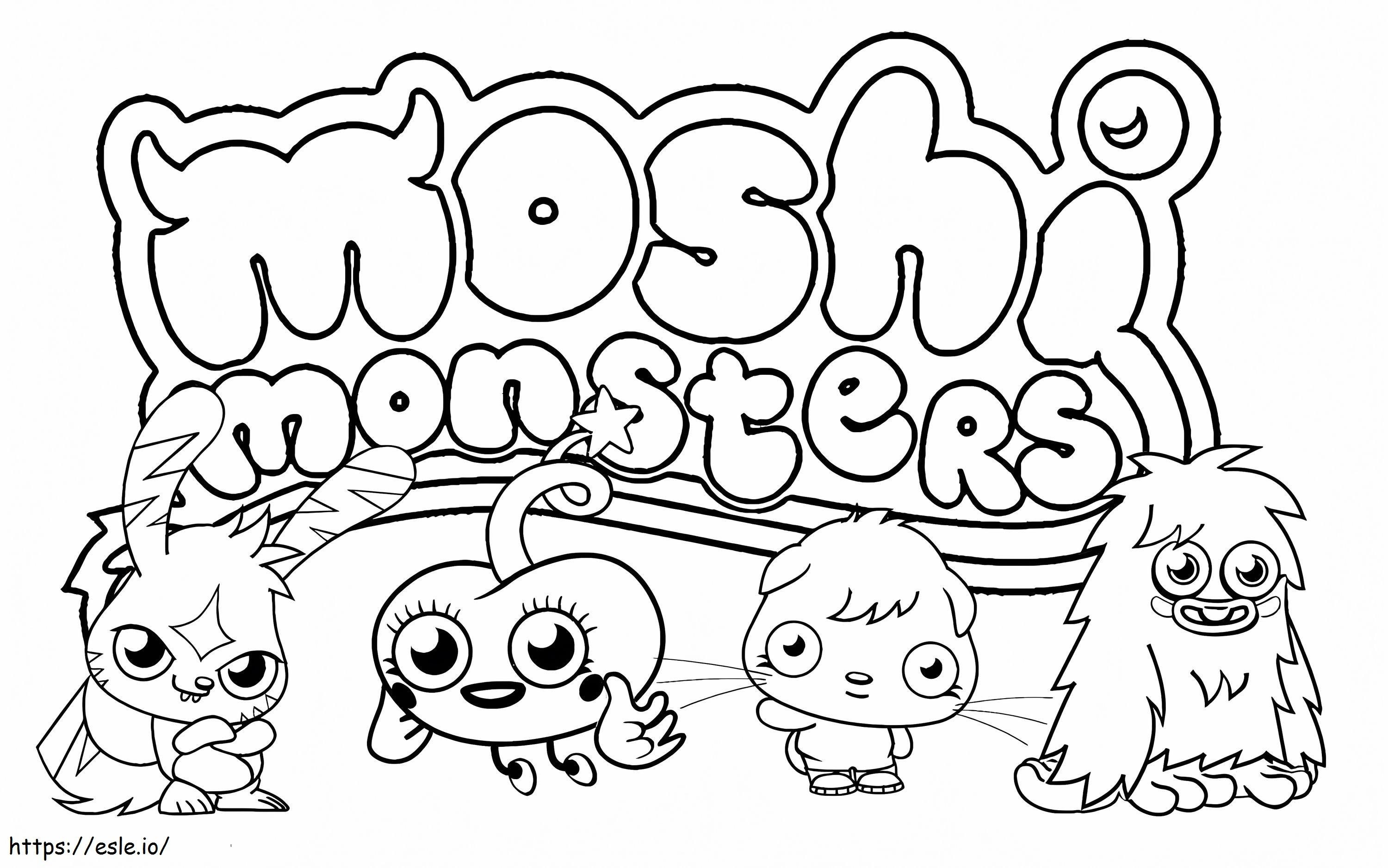 Moshi-monsters afdrukken kleurplaat kleurplaat