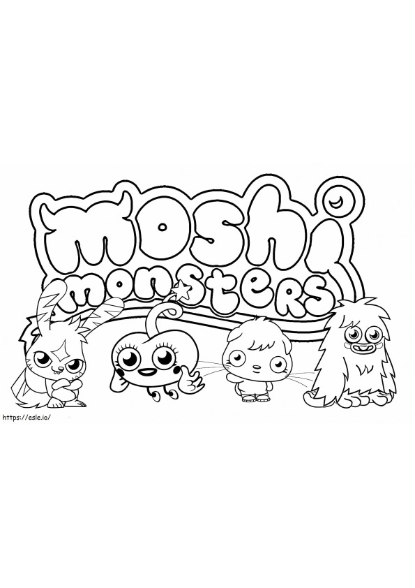 Moshi-monsters afdrukken kleurplaat