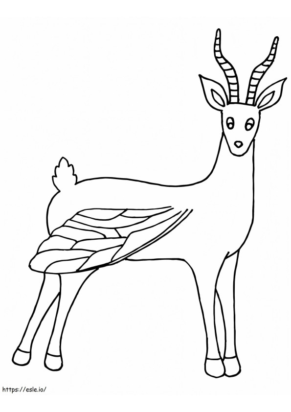 Coloriage Gazelle Alebrijes à imprimer dessin