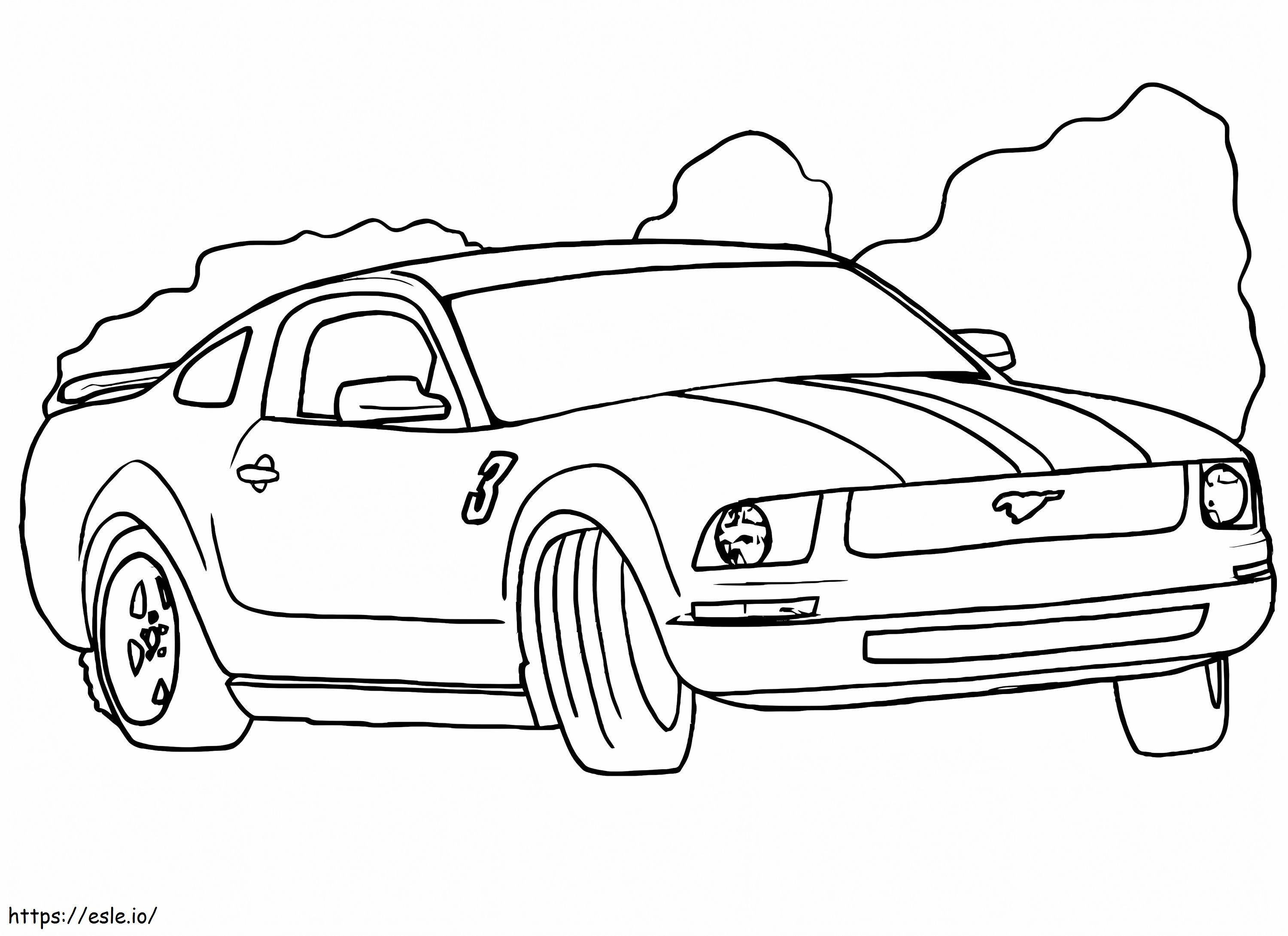 Samochód Forda Mustanga kolorowanka