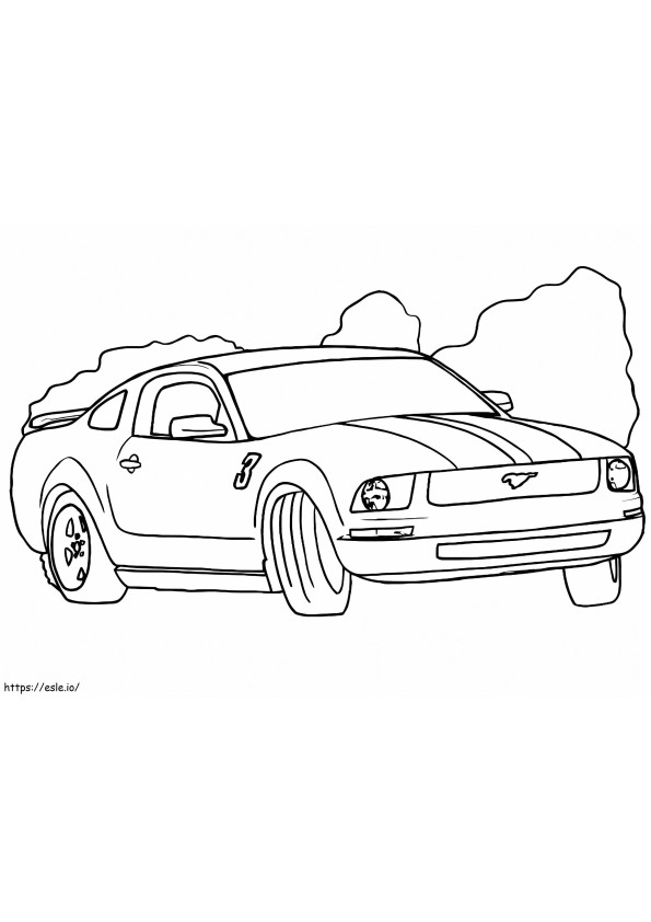 Mașina Ford Mustang de colorat