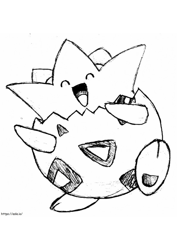 Free Togepi coloring page