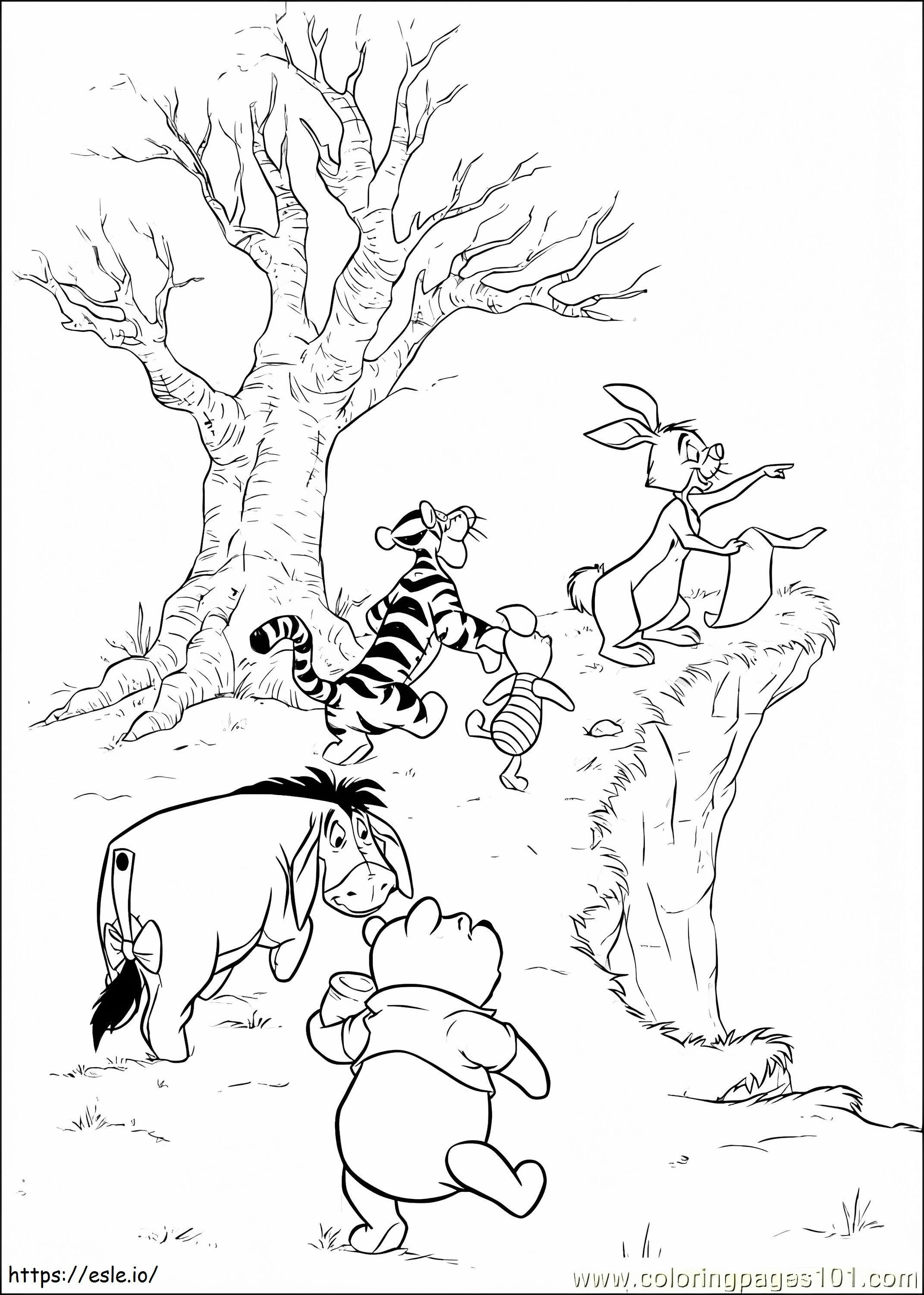 Great Winnie De Pooh And Friends coloring page