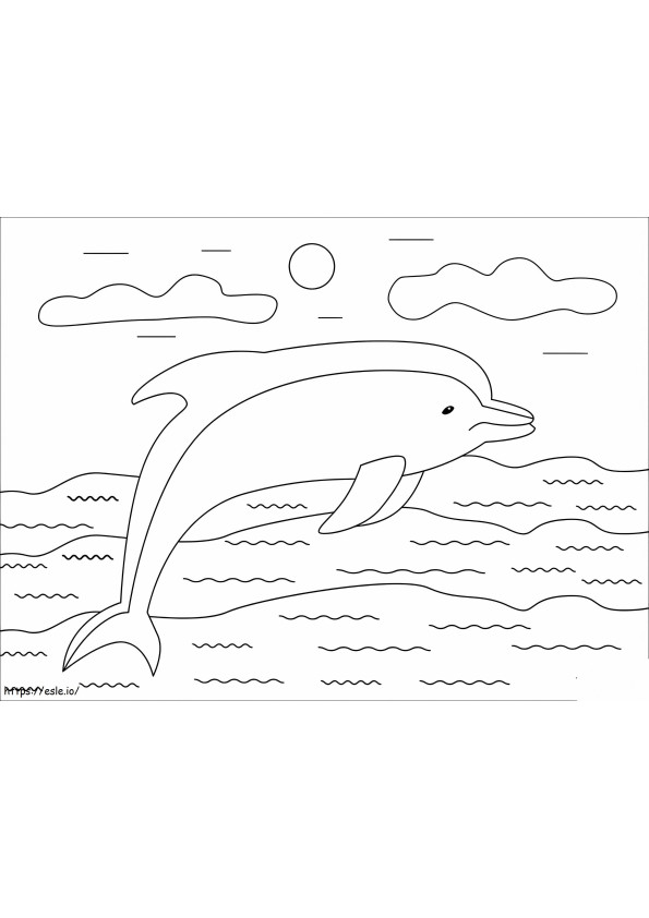 delfín simple para colorear