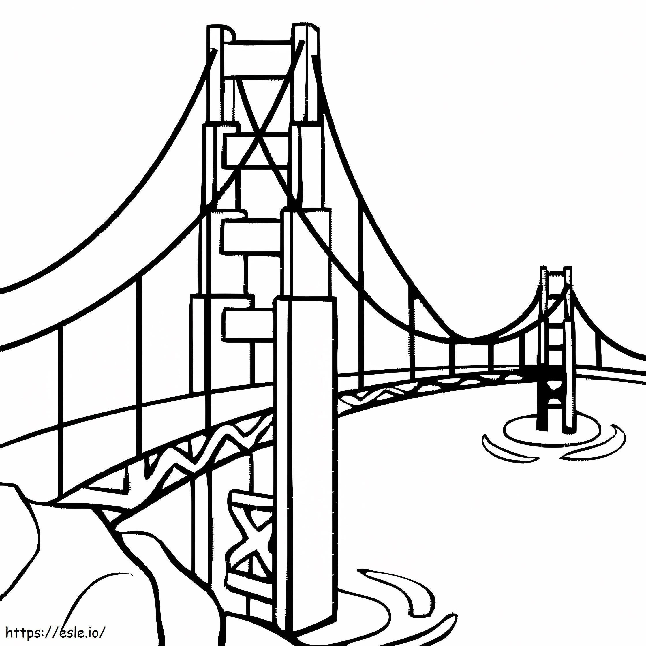 Imprimare Podul Golden Gate de colorat