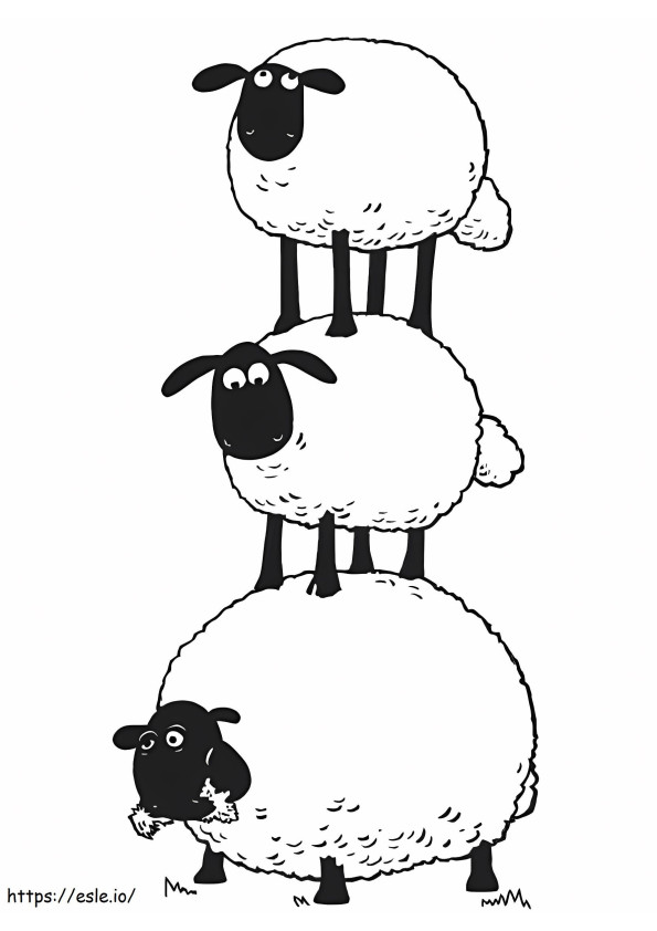 Sheep Tower coloring page