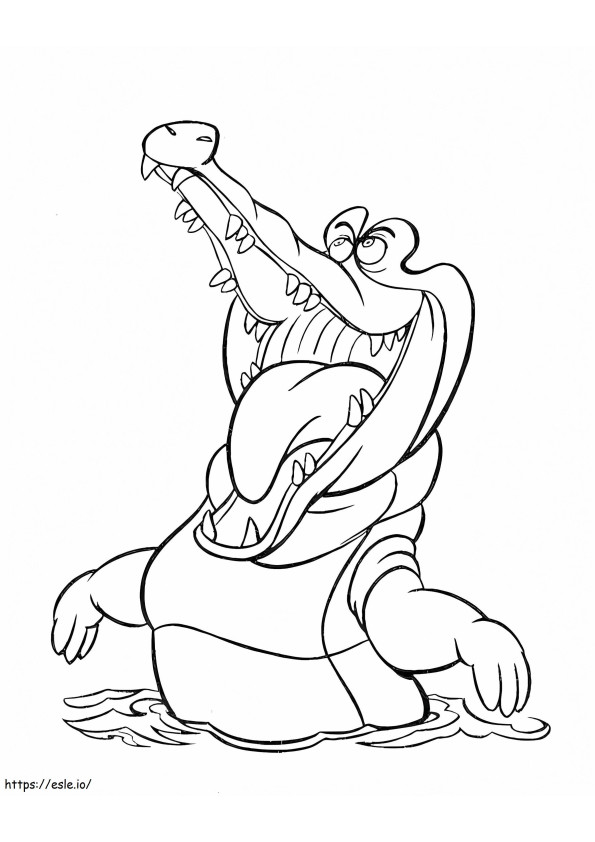 Coloriage Crocodile drôle de bande dessinée à imprimer dessin