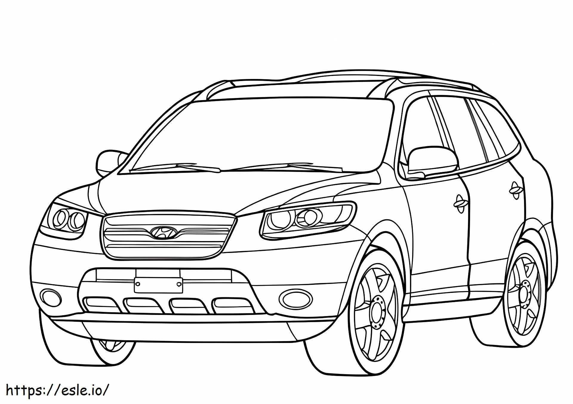 Hyundai Santa Fe Coloring Page